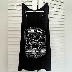 Trails Clothing Co Tank Top Women's Large Black Sunshine & Whiskey Outdoor